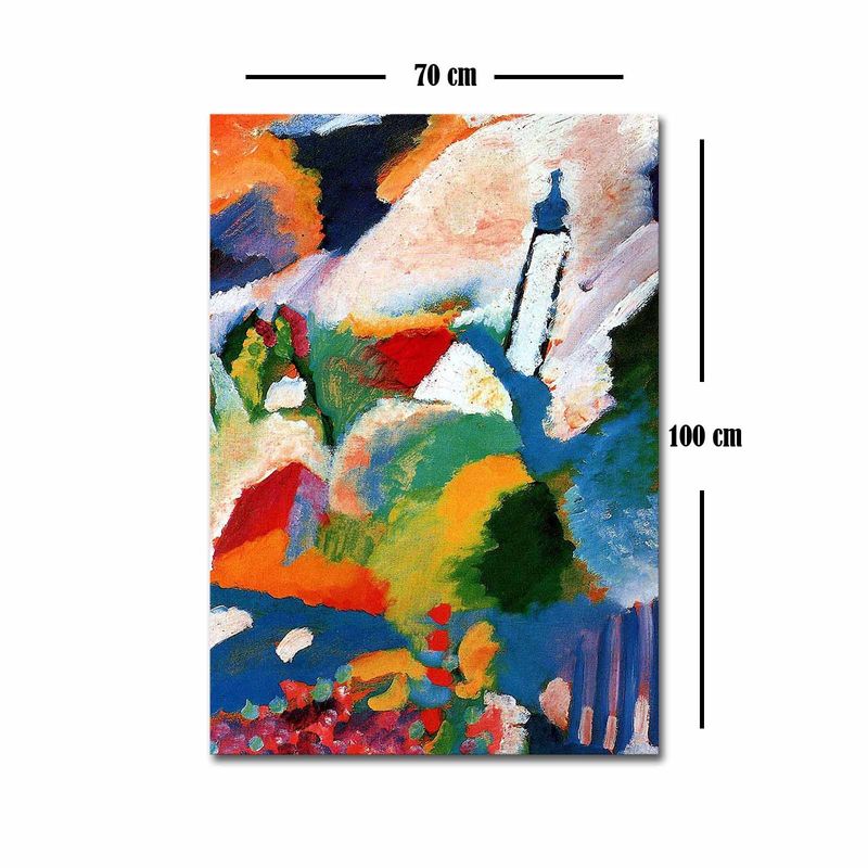 Casa si Gradina - Decoratiuni - Tablouri - Tablou canvas decorativ, Wallxpert, multicolor, piele de caprioara, 70x100 cm, artist Kandinsky - Infinity.ro