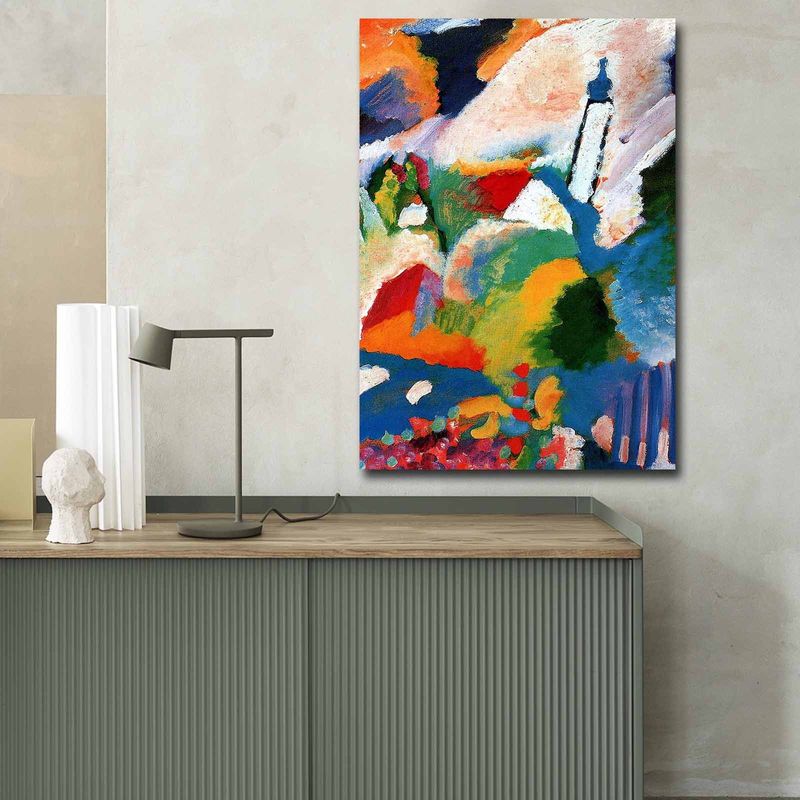 Casa si Gradina - Decoratiuni - Tablouri - Tablou canvas decorativ, Wallxpert, multicolor, piele de caprioara, 70x100 cm, artist Kandinsky - Infinity.ro