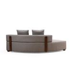 Casa si Gradina - Mobilier - Canapele si coltare - Coltare - Coltar, Hanah Home, lemn fag si pal, gri, 180x105x70 cm, tesatura poliester - Infinity.ro