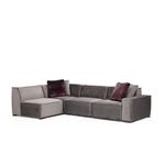 Casa si Gradina - Mobilier - Canapele si coltare - Coltare - Coltar, Hanah Home, lemn de fag si pal, gri, 190x300x100 cm - Infinity.ro