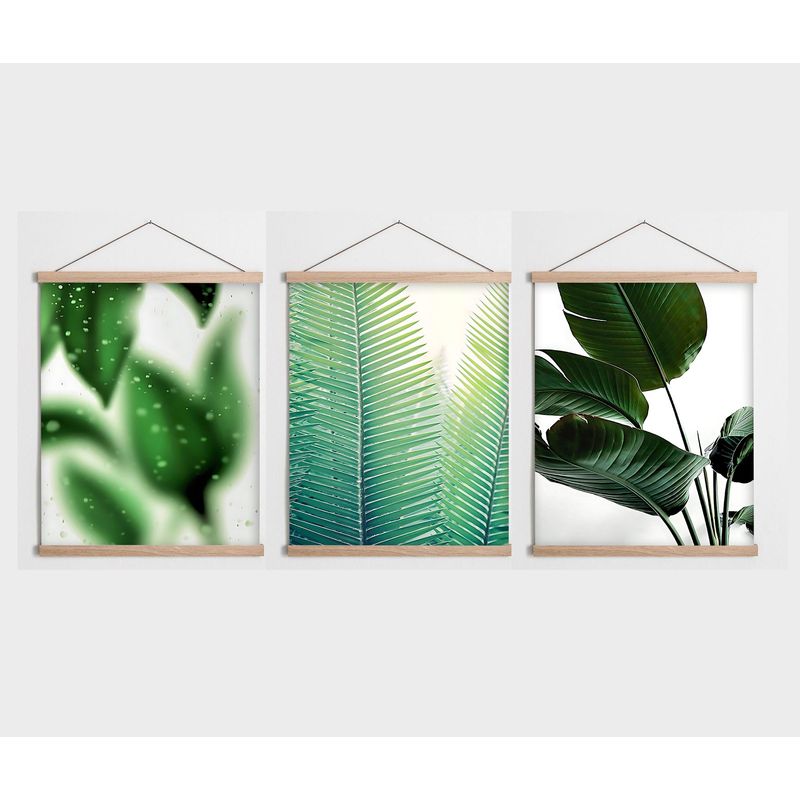 Casa si Gradina - Decoratiuni - Tablouri - Tablou decorativ cu rama, Wallxpert, multicolor, 50% poliester, 50% bumbac, rama lemn, 40x60 cm, set 3 bucati - Infinity.ro