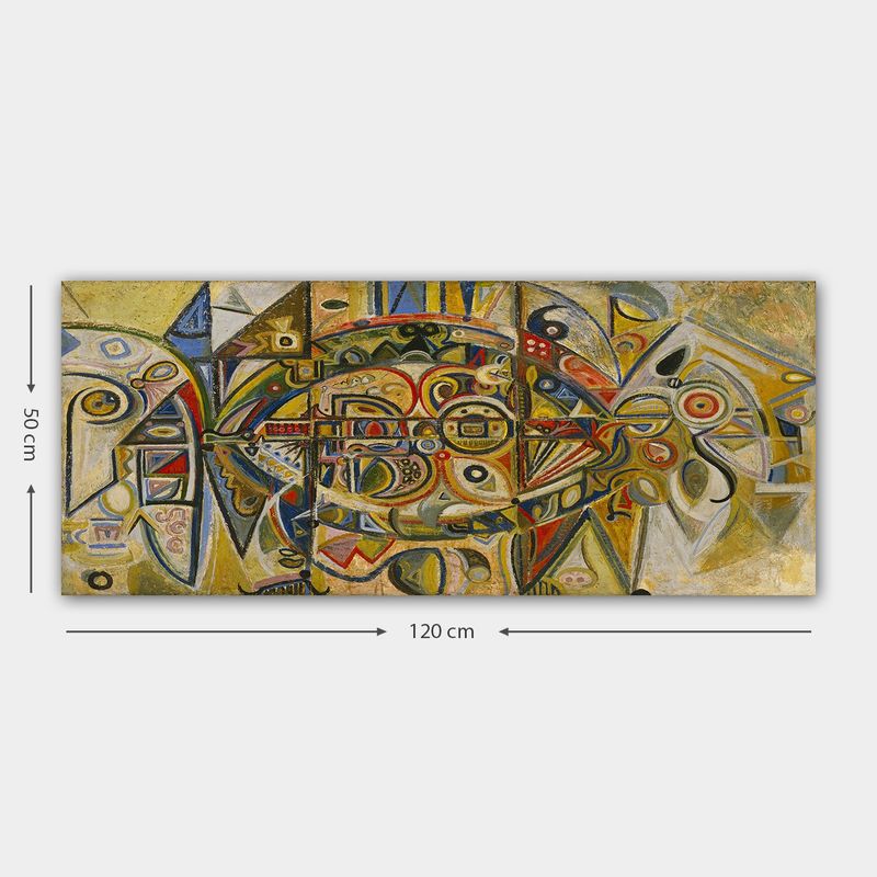 Casa si Gradina - Decoratiuni - Tablouri - Tablou canvas decorativ, Wallxpert, multicolor, panza, rama lemn, 50x120 cm - Infinity.ro
