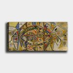 Casa si Gradina - Decoratiuni - Tablouri - Tablou canvas decorativ, Wallxpert, multicolor, panza, rama lemn, 50x120 cm - Infinity.ro