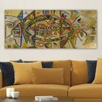 Casa si Gradina - Decoratiuni - Tablouri - Tablou canvas decorativ, Wallxpert, multicolor, panza, rama lemn, 50x120 cm - Infinity.ro
