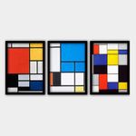 Casa si Gradina - Decoratiuni - Tablouri - Tablou decorativ inramat, Wallxpert, multicolor, 35x45 cm, 3 piese, rama lemn, imprimare digitala uv - Infinity.ro