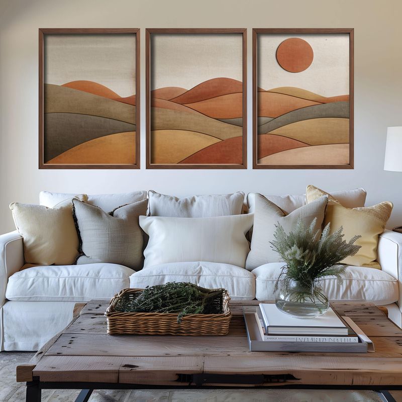 Casa si Gradina - Decoratiuni - Tablouri - Tablou decorativ inramat, Wallxpert, mdf, multicolor, 35x47x3.5 cm, set 3 piese - Infinity.ro