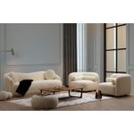 Casa si Gradina - Mobilier - Canapele si coltare - Canapele - Canapea 3 locuri, Hanah Home, lemn fag si pal, crem, 225x98x76 cm - Infinity.ro