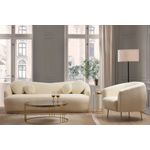 Casa si Gradina - Mobilier - Canapele si coltare - Canapele - Canapea 3 locuri, Hanah Home, lemn fag si pal, crem, 225x98x76 cm - Infinity.ro