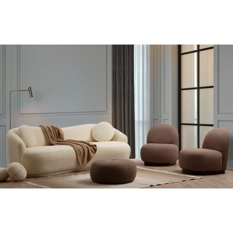 Casa si Gradina - Mobilier - Canapele si coltare - Canapele - Canapea 3 locuri, Hanah Home, lemn fag si pal, crem, 225x98x76 cm - Infinity.ro