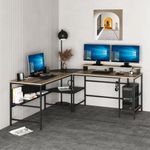 Casa si Gradina - Mobilier - Mese si birouri - Birouri - Birou de studiu, Hanah Home, pal melaminat, dore si negru, 180x74x60 cm - Infinity.ro