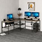 Casa si Gradina - Mobilier - Mese si birouri - Birouri - Birou de studiu, Hanah Home, pal melaminat, dore si negru, 180x74x60 cm - Infinity.ro