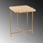 Casa si Gradina - Mobilier - Mese si birouri - Masute de cafea - Masuta de cafea, Hanah Home, lemn, auriu si natural, 46x46x56 cm - Infinity.ro