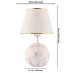 Casa si Gradina - Corpuri si surse de iluminat - Veioze si lampi - Veioze - Veioza, Opviq, poliester, alb auriu, 42 cm - Infinity.ro
