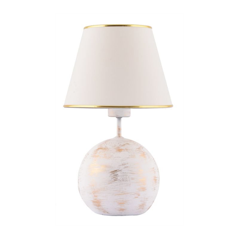 Casa si Gradina - Corpuri si surse de iluminat - Veioze si lampi - Veioze - Veioza, Opviq, poliester, alb auriu, 42 cm - Infinity.ro