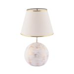 Casa si Gradina - Corpuri si surse de iluminat - Veioze si lampi - Veioze - Veioza, Opviq, poliester, alb auriu, 42 cm - Infinity.ro