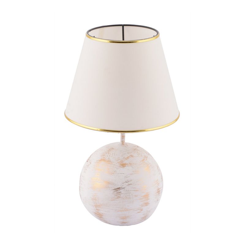 Casa si Gradina - Corpuri si surse de iluminat - Veioze si lampi - Veioze - Veioza, Opviq, poliester, alb auriu, 42 cm - Infinity.ro