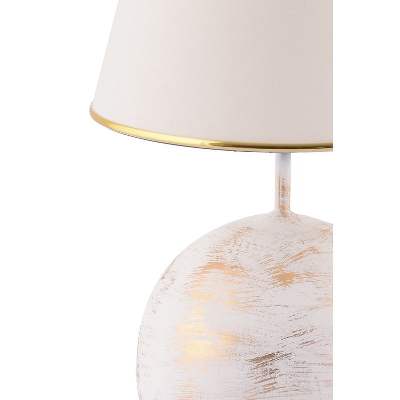 Casa si Gradina - Corpuri si surse de iluminat - Veioze si lampi - Veioze - Veioza, Opviq, poliester, alb auriu, 42 cm - Infinity.ro