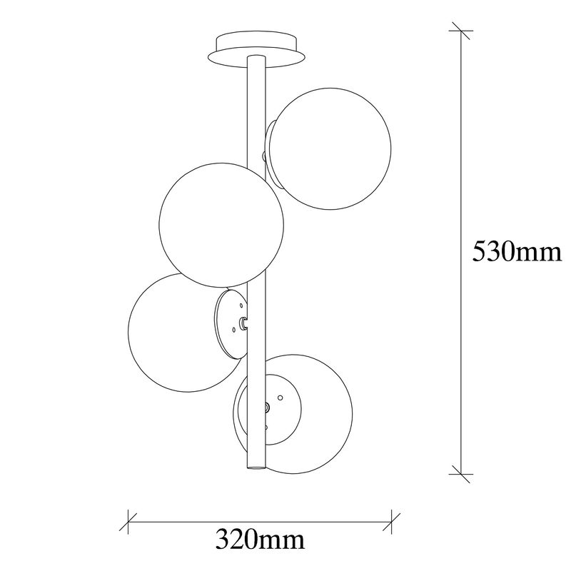 Casa si Gradina - Corpuri si surse de iluminat - Lustre si pendule - Candelabru, Opviq, metal, negru, 32x32x53 cm - Infinity.ro