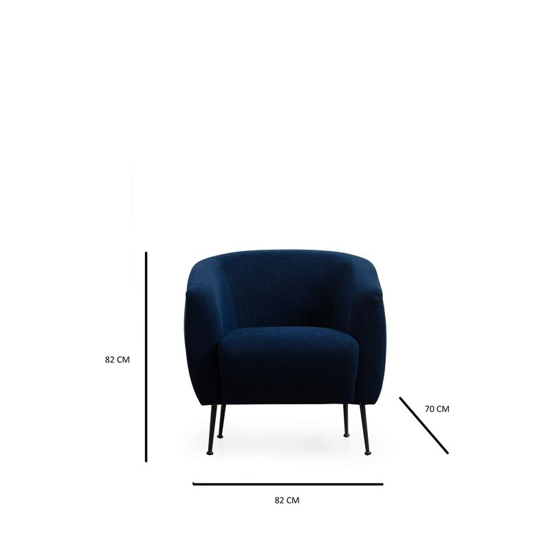Casa si Gradina - Mobilier - Scaune si fotolii - Fotolii - Fotoliu, Atelier Del Sofa, lemn de fag si pal, albastru, 70x82x82 cm - Infinity.ro