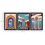 Casa si Gradina - Decoratiuni - Tablouri - Set tablouri decorative, Wallxpert, mdf, multicolor, 38x53 cm, 3 piese - Infinity.ro