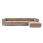 Casa si Gradina - Mobilier - Canapele si coltare - Coltare - Coltar, Hanah Home, cadru lemn de carpen, tapiterie in, cappuccino, 350x190x65 cm - Infinity.ro
