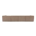 Casa si Gradina - Mobilier - Canapele si coltare - Coltare - Coltar, Hanah Home, cadru lemn de carpen, tapiterie in, cappuccino, 350x190x65 cm - Infinity.ro