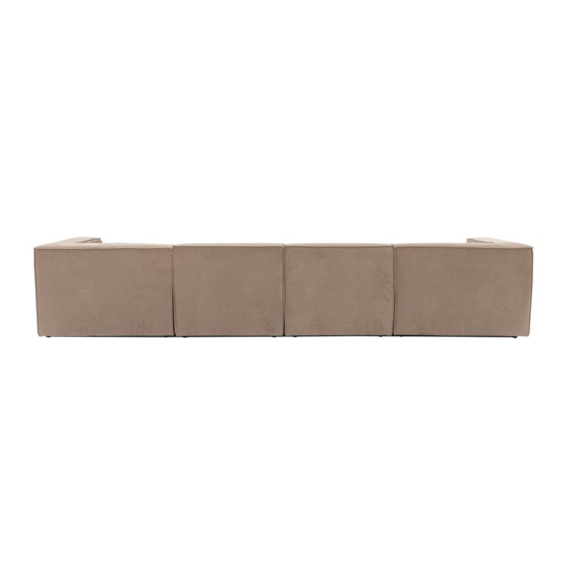 Casa si Gradina - Mobilier - Canapele si coltare - Coltare - Coltar, Hanah Home, cadru lemn de carpen, tapiterie in, cappuccino, 350x190x65 cm - Infinity.ro