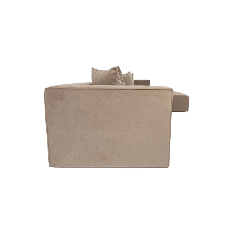 Casa si Gradina - Mobilier - Canapele si coltare - Coltare - Coltar, Hanah Home, cadru lemn de carpen, tapiterie in, cappuccino, 350x190x65 cm - Infinity.ro