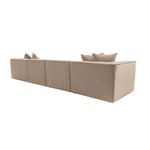 Casa si Gradina - Mobilier - Canapele si coltare - Coltare - Coltar, Hanah Home, cadru lemn de carpen, tapiterie in, cappuccino, 350x190x65 cm - Infinity.ro