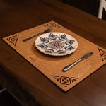 Casa si Gradina - Textile si covoare - Textile bucatarie - Servete si naproane - Set de covorase de masa, Hermia, lemn, nuc, 33x45 cm, 4 bucati, 790PYN1106 - Infinity.ro