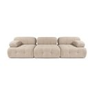 Casa si Gradina - Mobilier - Canapele si coltare - Canapele - Canapea 3 locuri, Hanah Home, lemn fag si pal, piersica, 300x100x80 cm - Infinity.ro