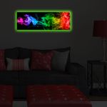 Casa si Gradina - Decoratiuni - Tablouri - Tablou canvas decorativ cu led, Wallxpert, panza suede, multicolor, 30x90 cm - Infinity.ro