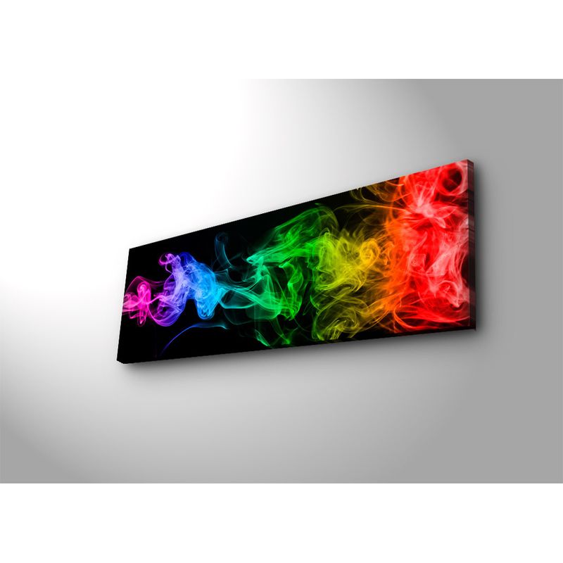 Casa si Gradina - Decoratiuni - Tablouri - Tablou canvas decorativ cu led, Wallxpert, panza suede, multicolor, 30x90 cm - Infinity.ro