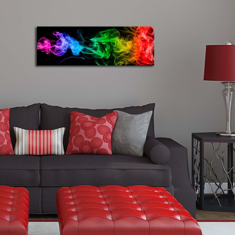 Casa si Gradina - Decoratiuni - Tablouri - Tablou canvas decorativ cu led, Wallxpert, panza suede, multicolor, 30x90 cm - Infinity.ro