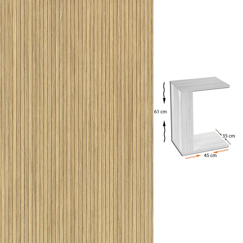 Casa si Gradina - Mobilier - Mese si birouri - Mese living - Masuta laterala, Hanah Home, panou de particule acoperit cu melamina, nuc, 35x45x61 cm - Infinity.ro