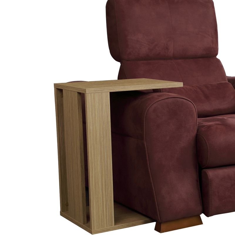 Casa si Gradina - Mobilier - Mese si birouri - Mese living - Masuta laterala, Hanah Home, panou de particule acoperit cu melamina, nuc, 35x45x61 cm - Infinity.ro
