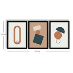Casa si Gradina - Decoratiuni - Tablouri - Set tablouri decorative, Wallxpert, mdf, somon, alb, albastru marin, 38x53 cm, 3 piese - Infinity.ro