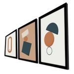 Casa si Gradina - Decoratiuni - Tablouri - Set tablouri decorative, Wallxpert, mdf, somon, alb, albastru marin, 38x53 cm, 3 piese - Infinity.ro