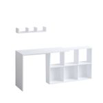 Casa si Gradina - Mobilier - Mese si birouri - Birouri - Birou, Hanah Home, pal melaminat, alb si stejar, 74x45x145 cm - Infinity.ro