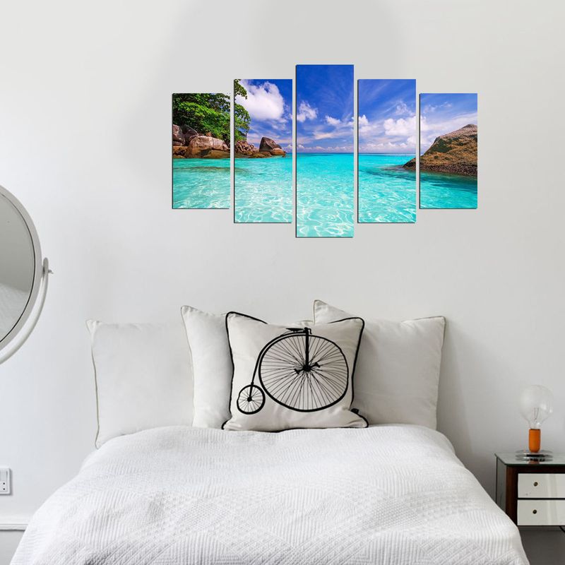 Casa si Gradina - Decoratiuni - Tablouri - Tablou decorativ din mdf, Wallxpert, multicolor, 5 piese, 110x60 cm - Infinity.ro