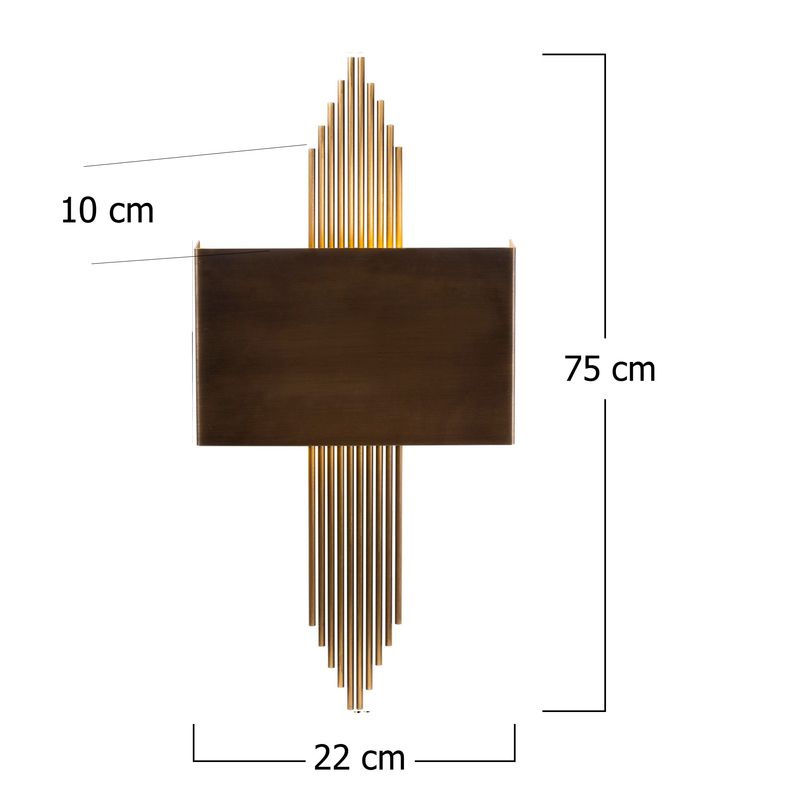 Casa si Gradina - Corpuri si surse de iluminat - Plafoniere, aplice si spoturi - Aplica de perete, Opviq, metal, vintage, 75x10x22 cm - Infinity.ro