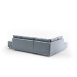 Casa si Gradina - Mobilier - Canapele si coltare - Coltare - Coltar extensibil, Hanah Home, lemn si panouri de fibre, albastru deschis, 280x206x85 cm - Infinity.ro