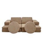 Casa si Gradina - Mobilier - Canapele si coltare - Canapele - Canapea extensibila 2 locuri, Hanah Home, 100% poliester, camel, 140x70x46 cm - Infinity.ro
