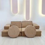 Casa si Gradina - Mobilier - Canapele si coltare - Canapele - Canapea extensibila 2 locuri, Hanah Home, 100% poliester, camel, 140x70x46 cm - Infinity.ro