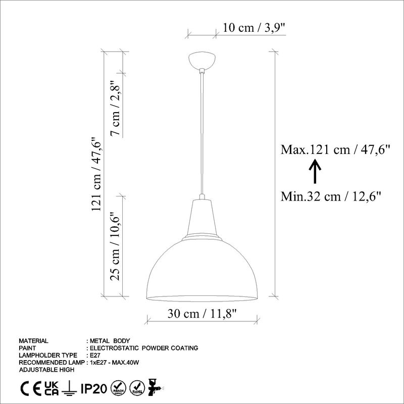 Casa si Gradina - Corpuri si surse de iluminat - Lustre si pendule - Candelabru, Opviq, metal, turcoaz, diametru 30 cm, inaltime reglabila 32-121 cm - Infinity.ro