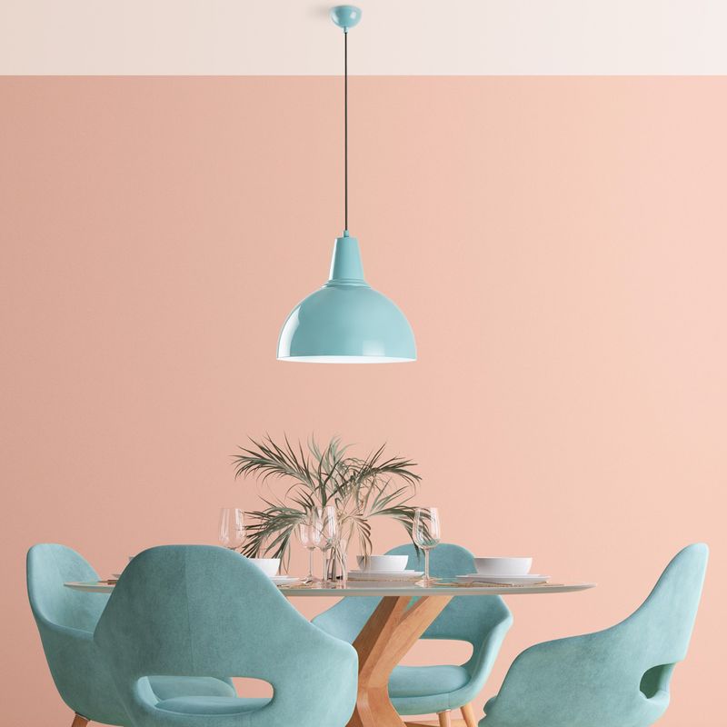 Casa si Gradina - Corpuri si surse de iluminat - Lustre si pendule - Candelabru, Opviq, metal, turcoaz, diametru 30 cm, inaltime reglabila 32-121 cm - Infinity.ro