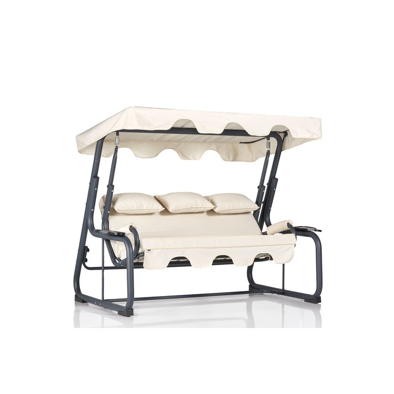 Casa si Gradina - Gradina si terasa - Balansoare si hamace - Balansoare - Balansoar de gradina triplu, Hanah Home, metal, multicolor, 200x165x110 cm, 561CLR1736 - Infinity.ro