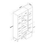 Casa si Gradina - Mobilier - Comode si corpuri - Corpuri bucatarie - Dulap multifunctional, Hanah Home, pal melaminat, alb, 130x40x198.6 cm - Infinity.ro