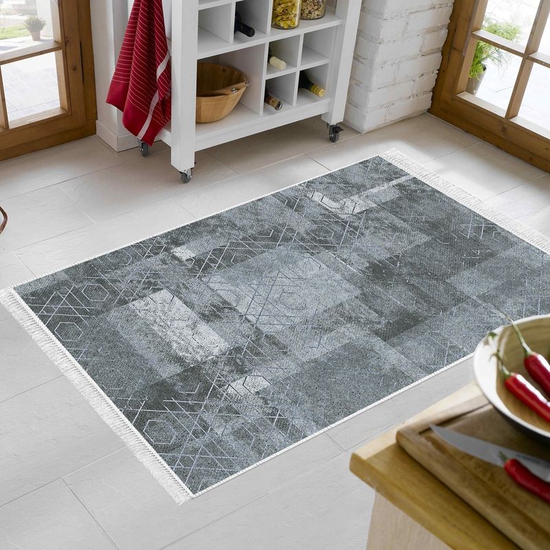 Casa si Gradina - Textile si covoare - Covoare - Covoare casa - Covor, Conceptum Hypnose, albastru, 180x280 cm, 100% poliester, antiderapant, lavabil la masina, 955ANR3266 - Infinity.ro