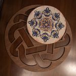 Casa si Gradina - Bucatarie si vesela - Organizare si depozitare bucatarie - Suporturi tacamuri si vase - Set covorase de masa, Hermia, lemn, wenge, 36x36 cm, 6 bucati, 790PYN1150 - Infinity.ro